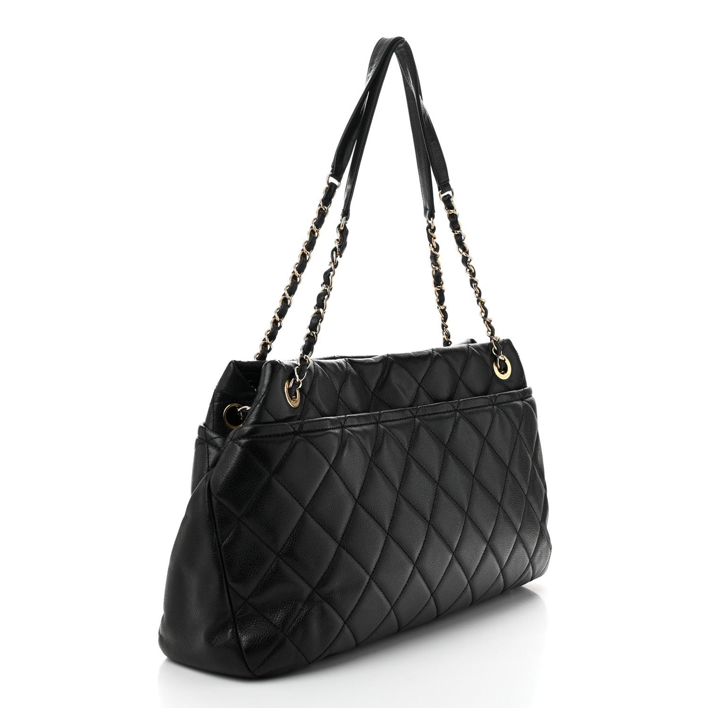Caviar Quilted Timeless CC Soft Tote Black