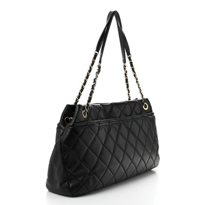 Caviar Quilted Timeless CC Soft Tote Black