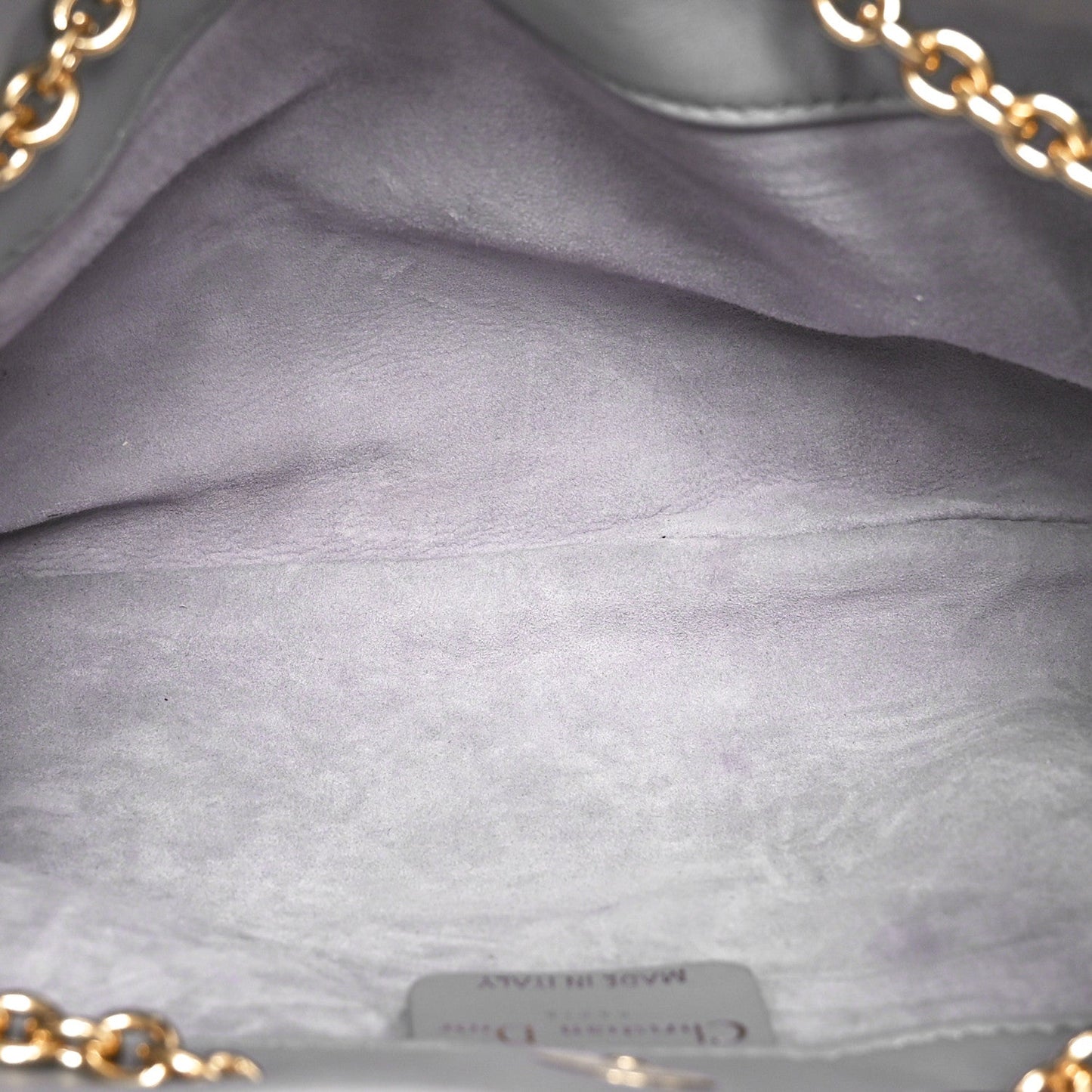 Lambskin Supple Macrocannage Small Ammi Bag Grey