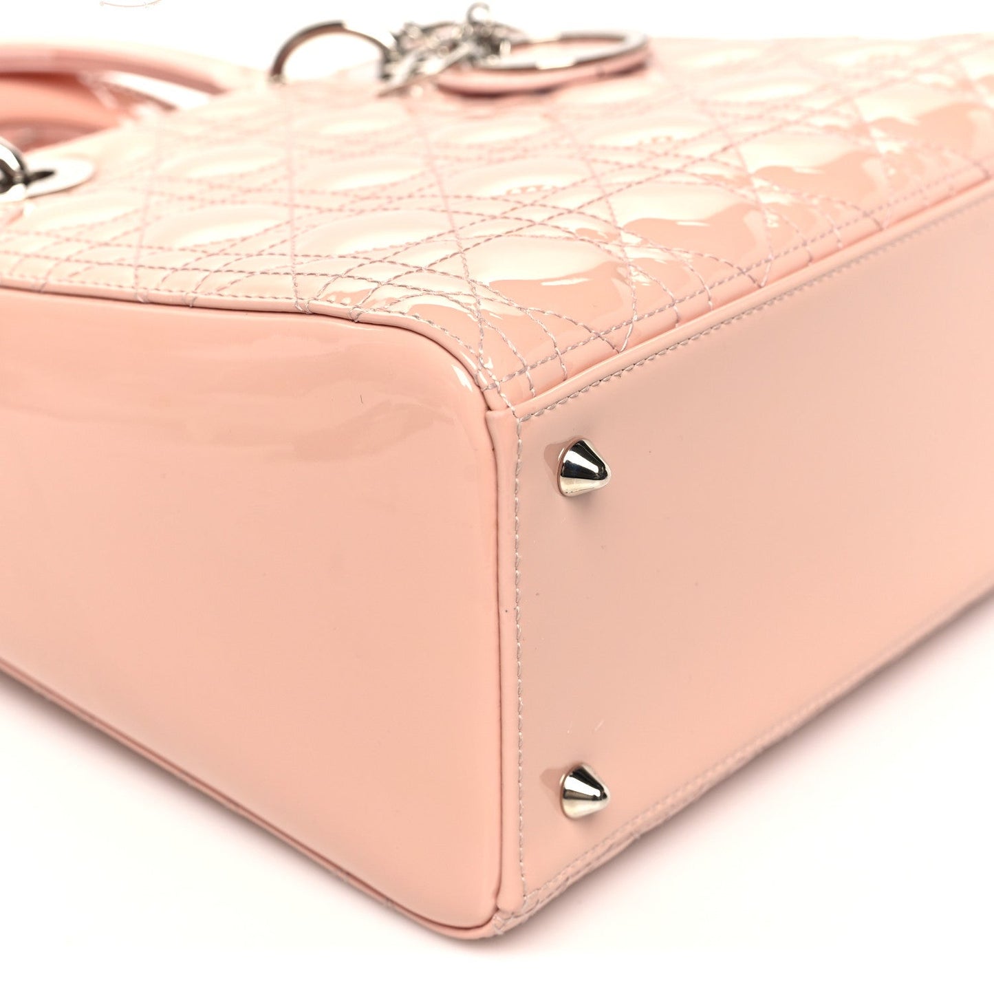 Patent Cannage Medium Lady Dior Light Pink