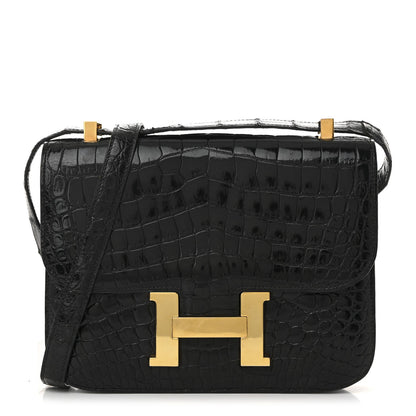 Shiny Caiman Crocodile Constance 23 Black