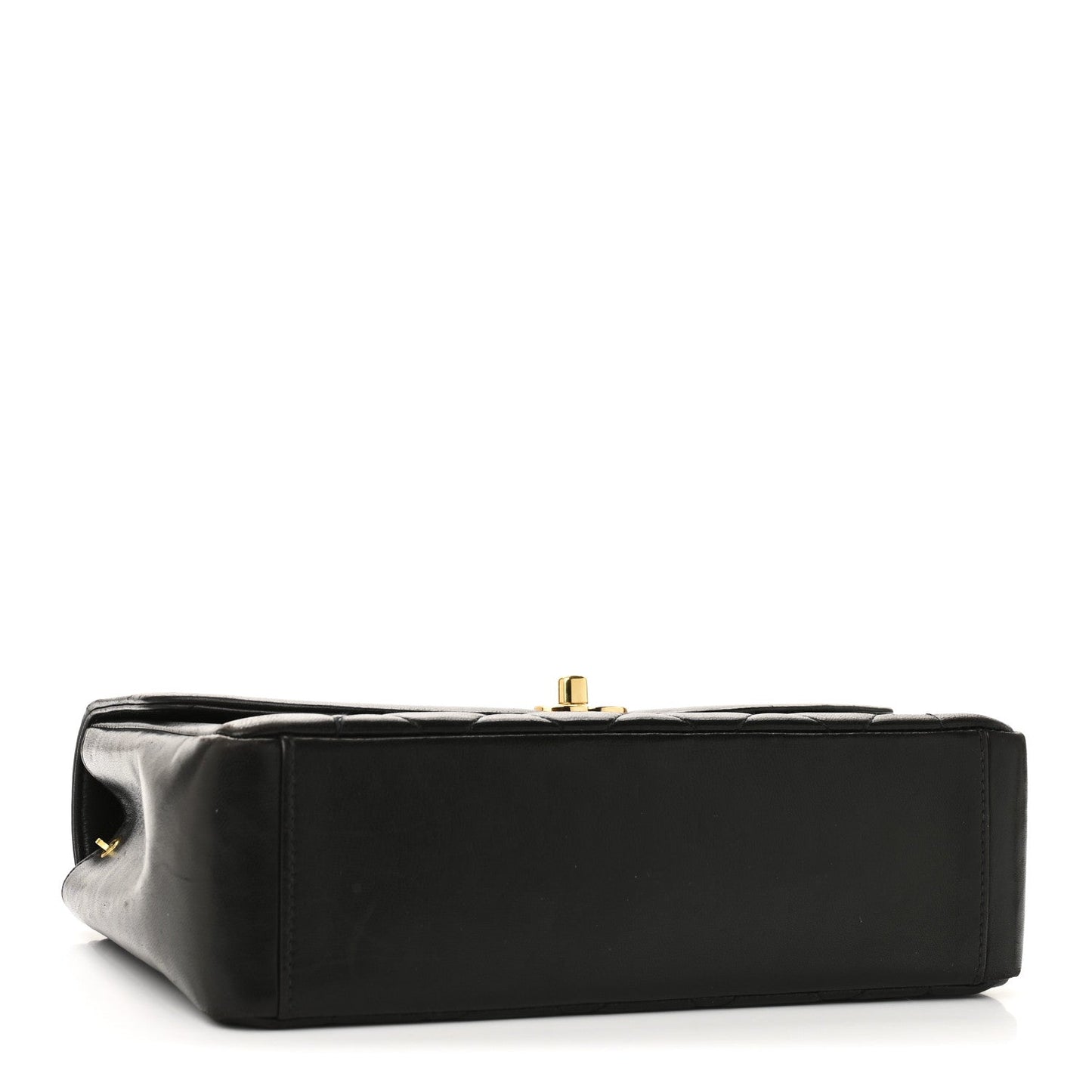 Lambskin Quilted Medium Single Flap Black