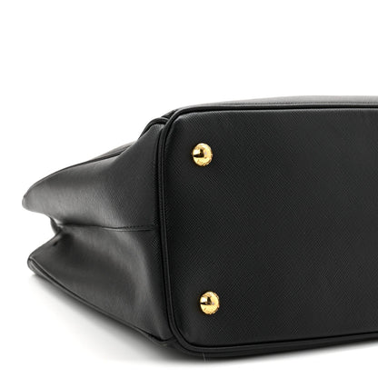 Saffiano Lux Medium Tote Black