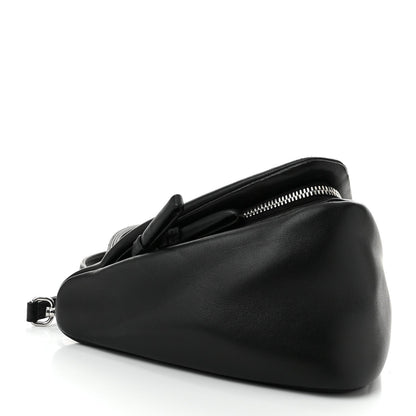 Nappa Padded Signaux Triangle Crossbody Black