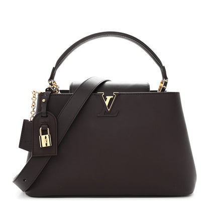 Smooth Calfskin Capucines MM Souple Chocolate