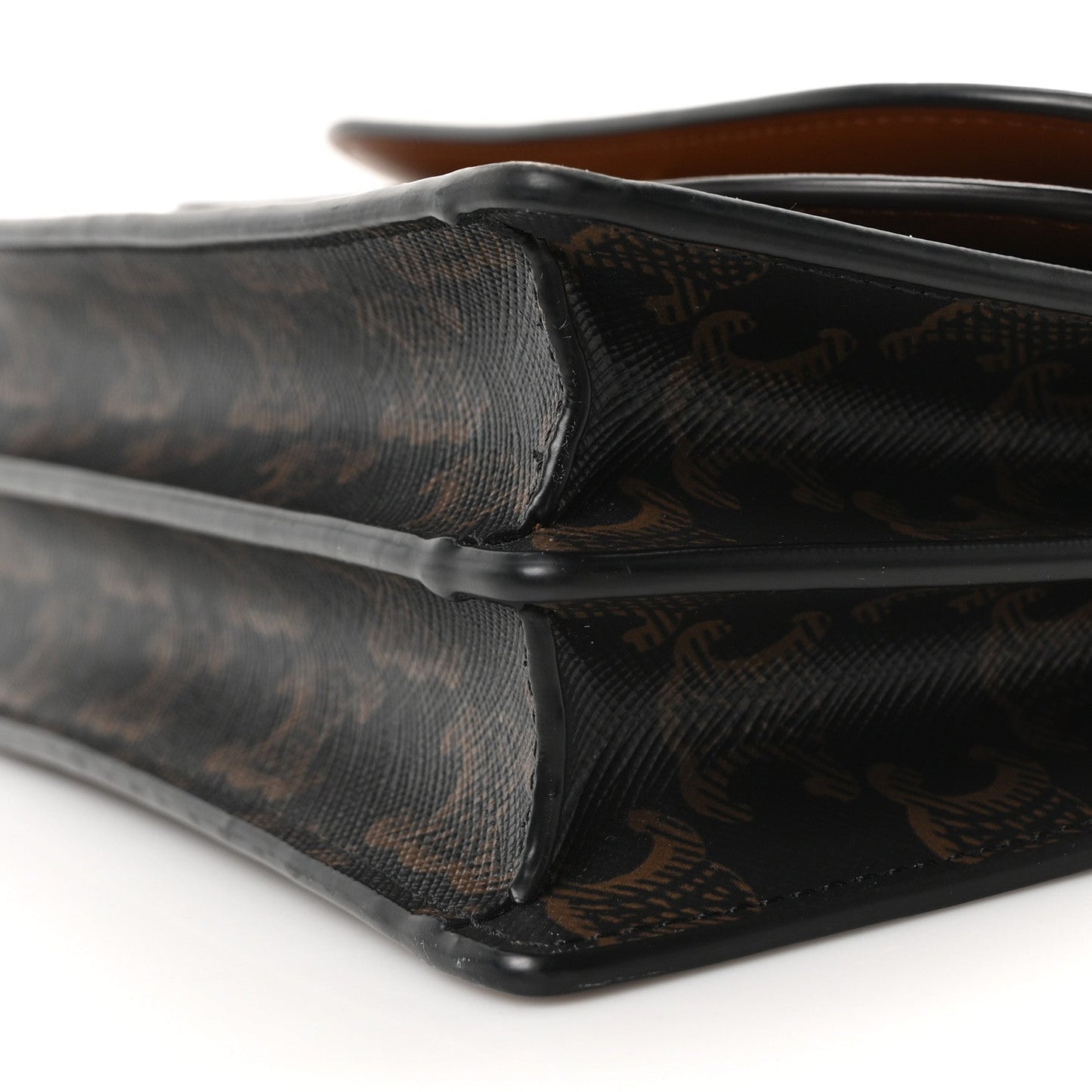 Triomphe Canvas Lambskin Wallet On Strap Tan