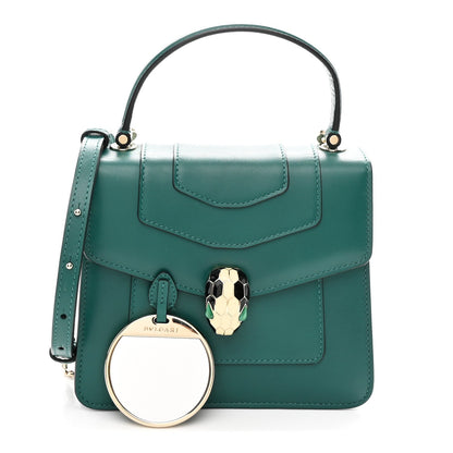 Calfskin Serpenti Forever Top Handle Emerald Green
