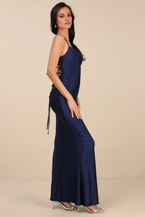 mermaid square neckline off shoulder sleeveless thin shoulder strap off back and floor length evening dress