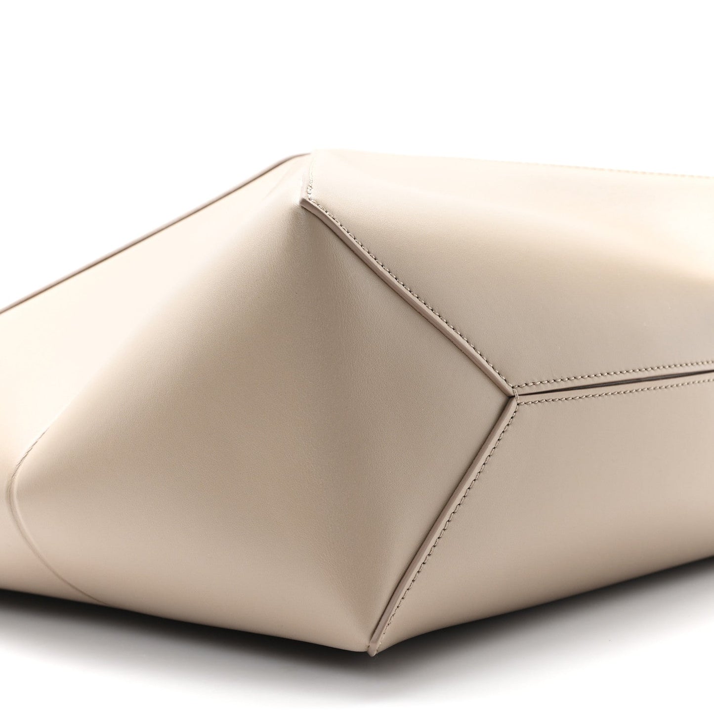Shiny Calfskin Medium Puzzle Fold Tote Sand