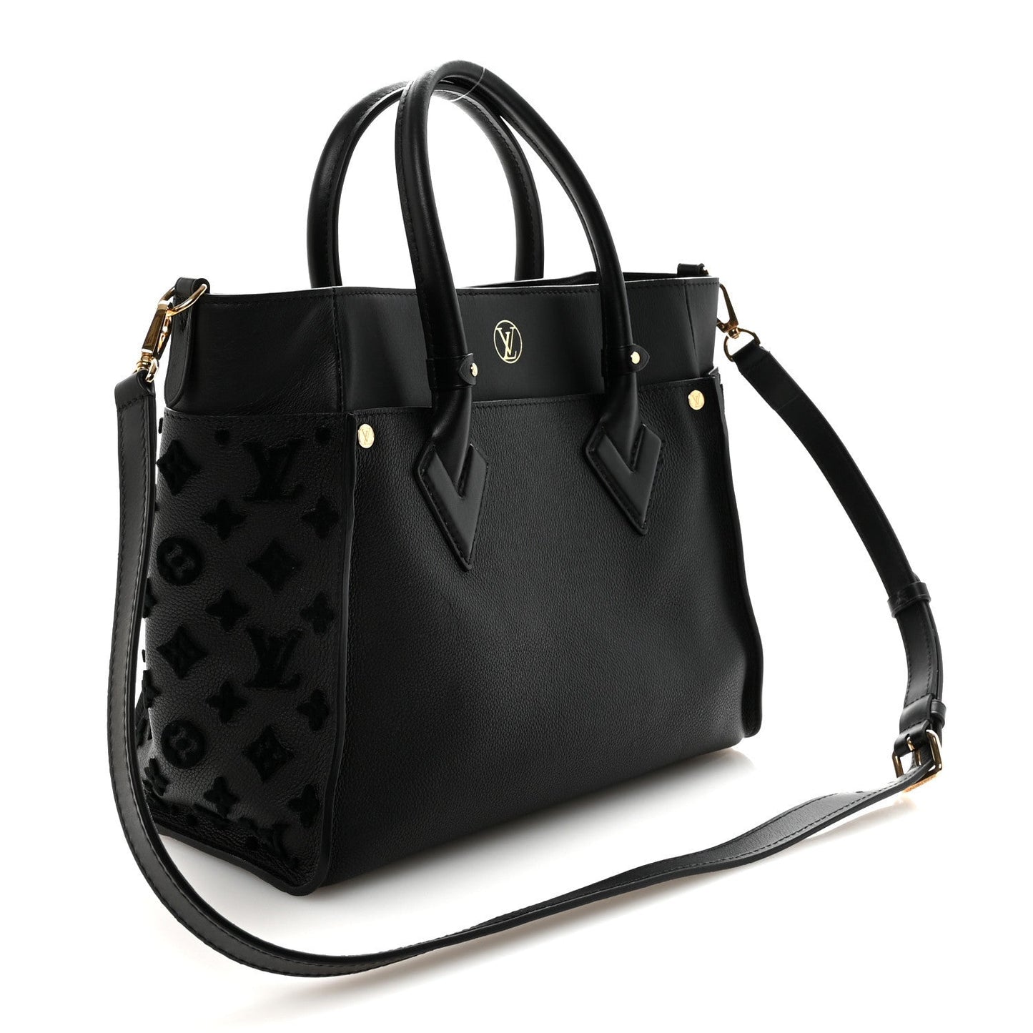 Calfskin Monogram Tufting On My Side Black