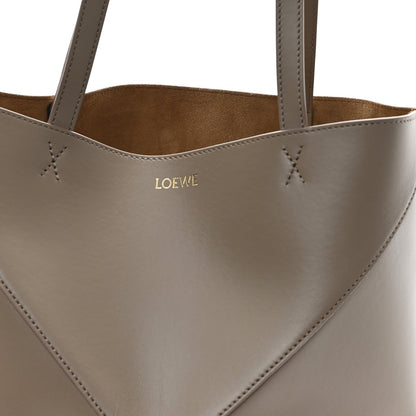 Shiny Calfskin Medium Puzzle Fold Tote Sand