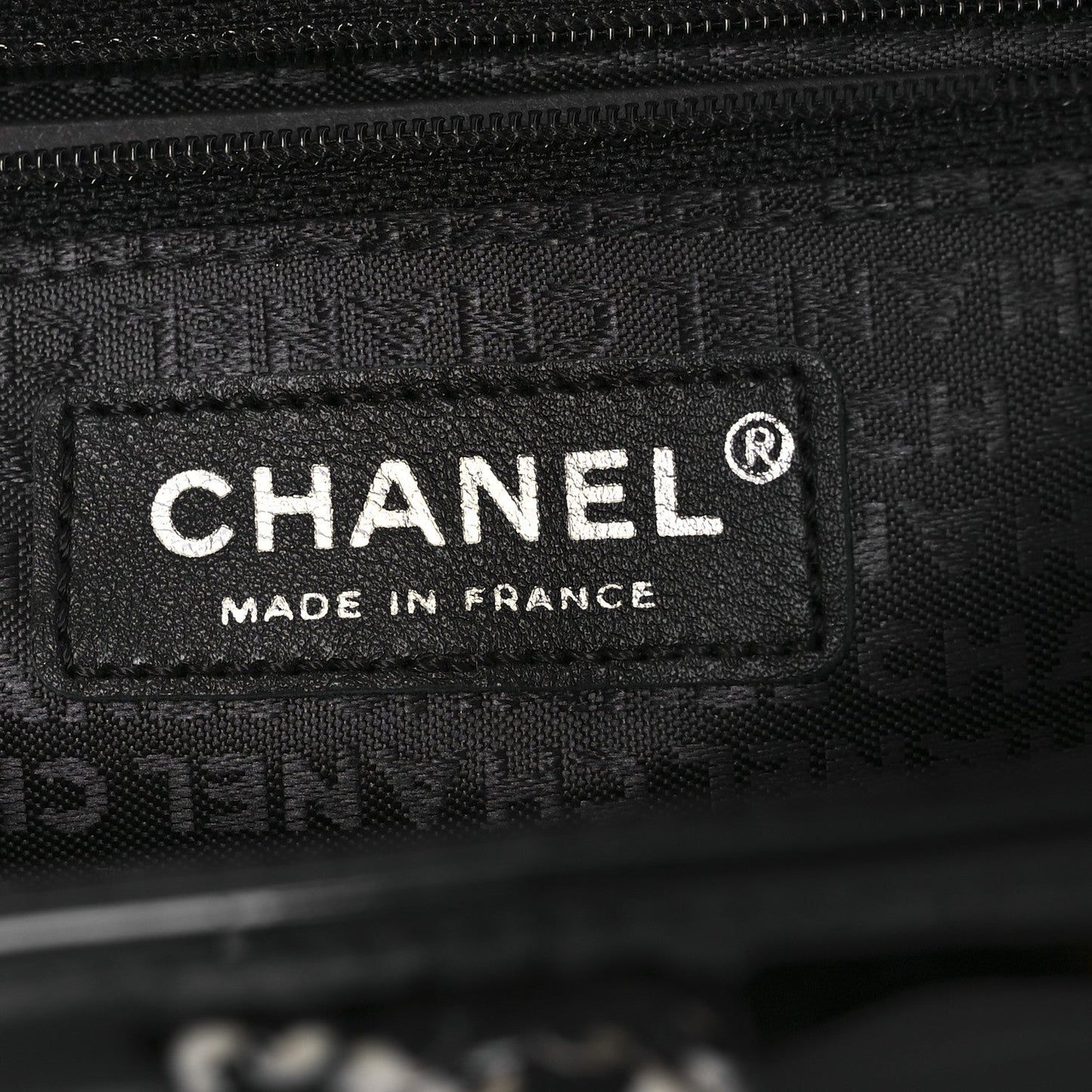 Tweed Patent Quilted Rectangular Flap Black White
