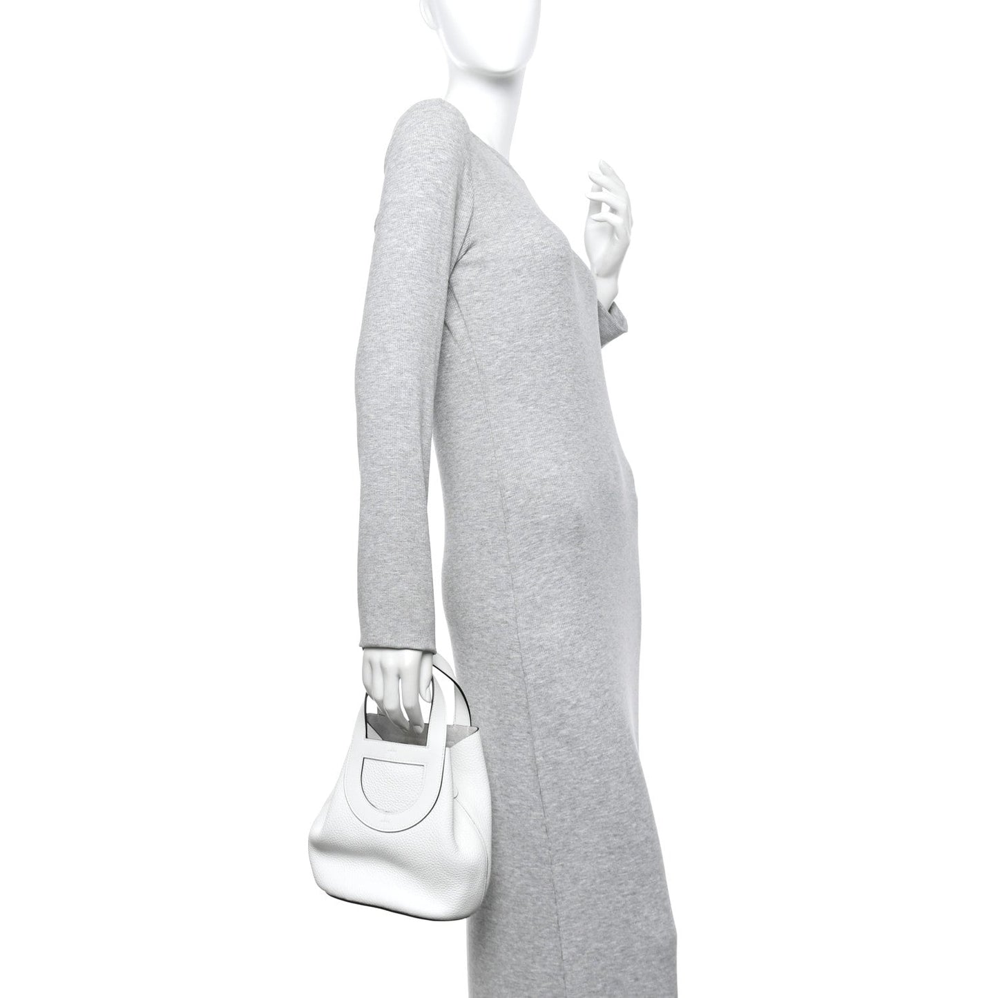 Taurillon Clemence Swift In-The-Loop 18 Bag New White