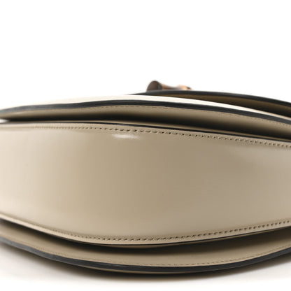 Boarded Dyana Lux Calfskin Web Medium Bamboo 1947 Top Handle Bag Oatmeal