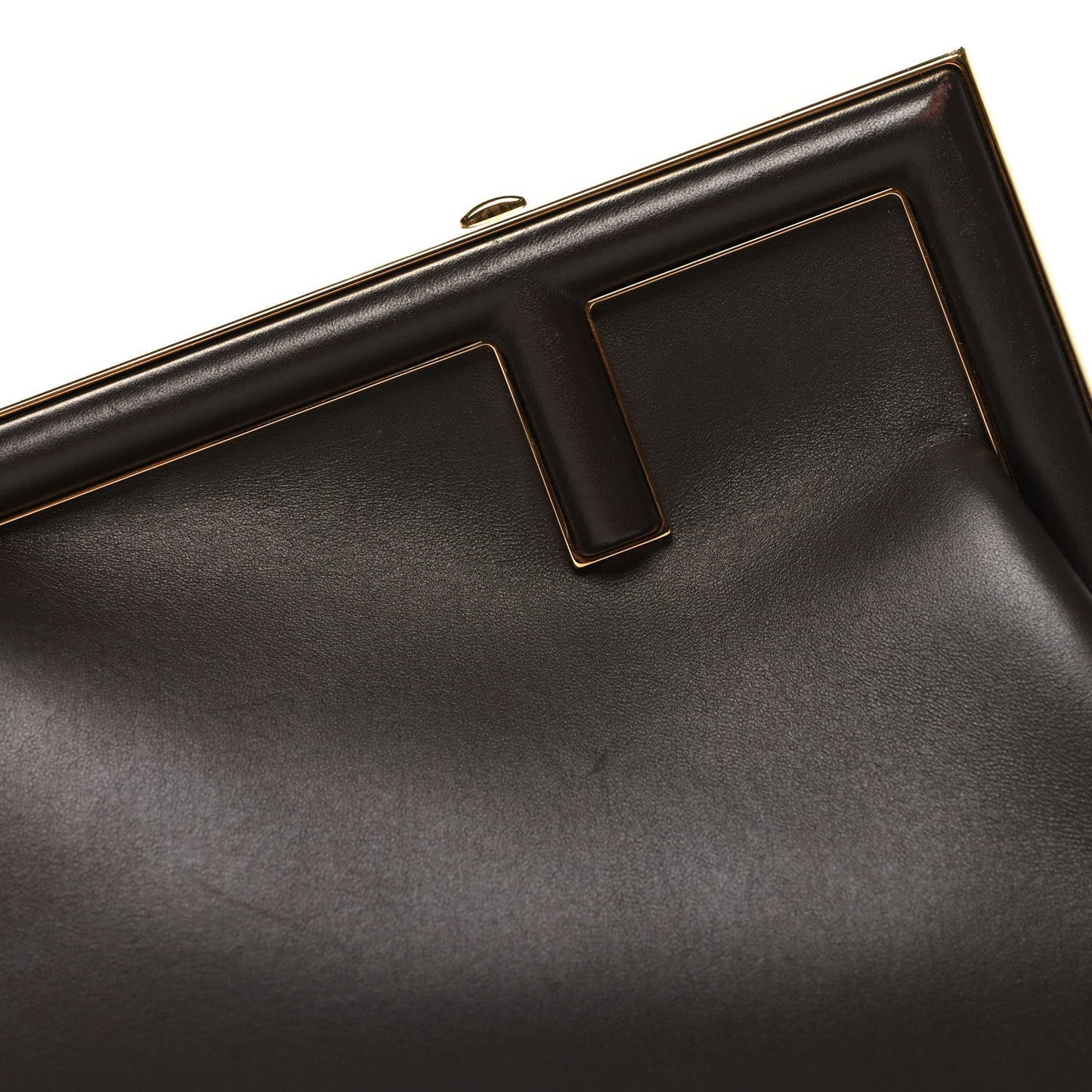 Shiny Nappa Small Fendi First Chocolate