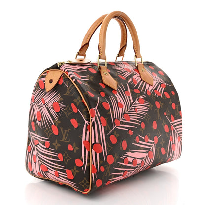Monogram Jungle Dots Speedy 30 Sugar Pink Poppy