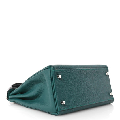 Togo Au Pas Kelly Retourne 28 Malachite Turquoise Black