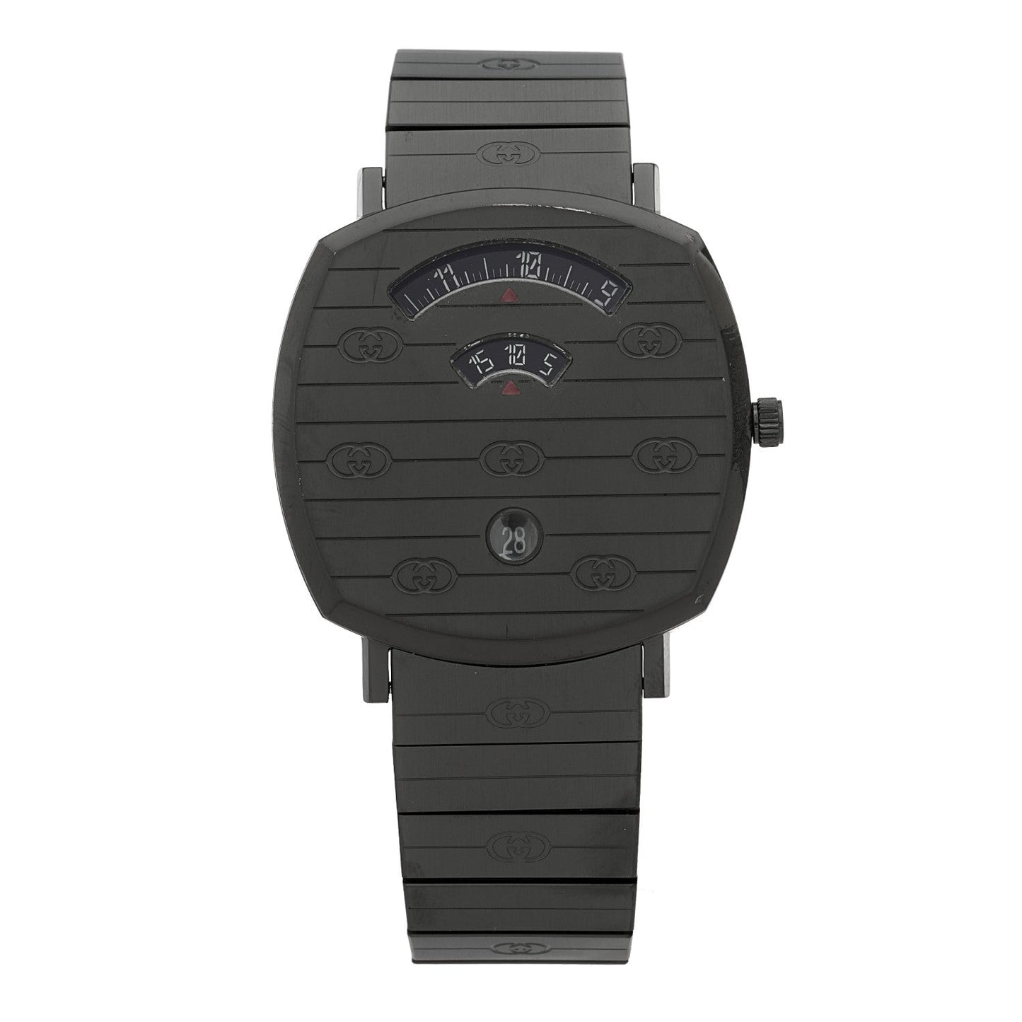 PVD Stainless Steel 38mm Grip Quartz Watch Black
