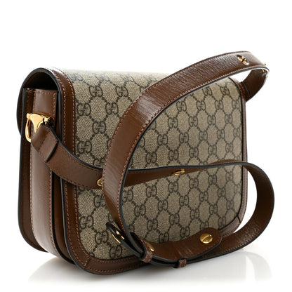 GG Supreme Monogram Horsebit 1955 Shoulder Bag Beige Brown Sugar