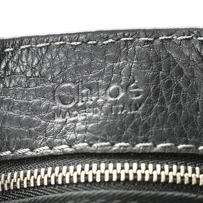 Calfskin Paddington Dome Satchel Black