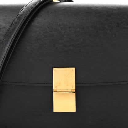 Liege Calfskin Medium Classic Box Flap Bag Anthracite