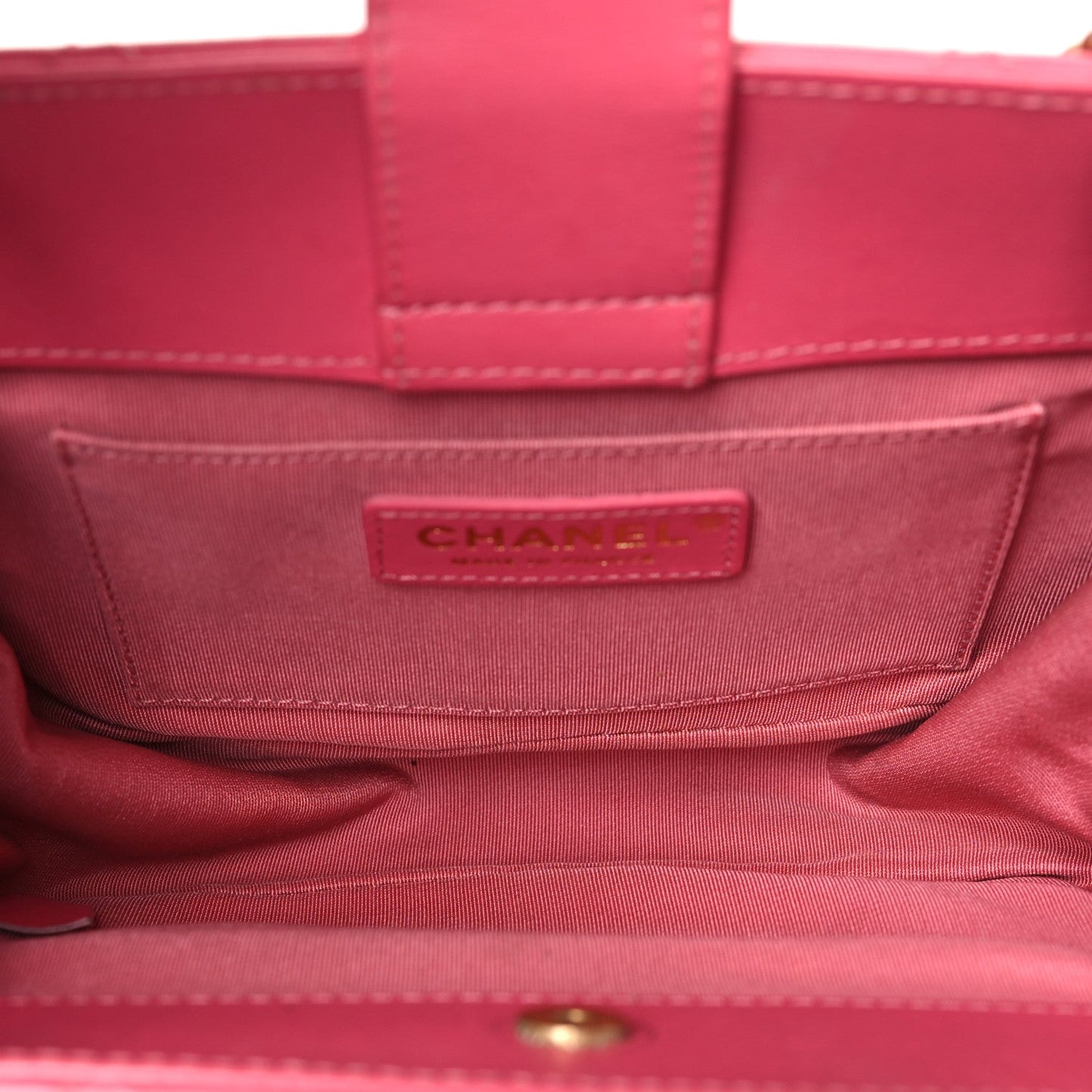 Calfskin Quilted Small CC Chain Accordion Tote Pink