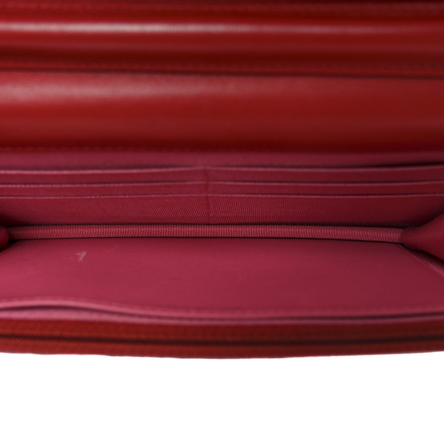 Lambskin Quilted Wallet On Chain WOC Red Pink