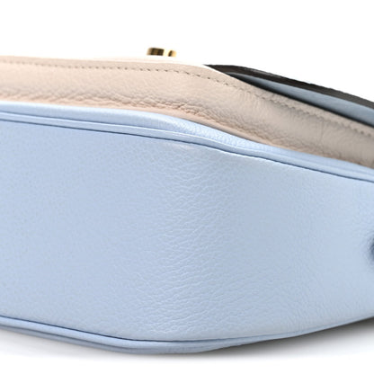 Grained Calfskin Lockme Tender Bleu Nuage