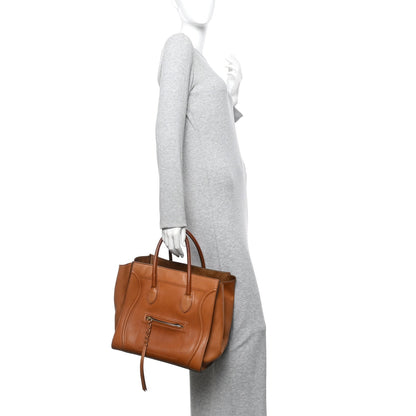 Natural Calfskin Medium Phantom Luggage Tan