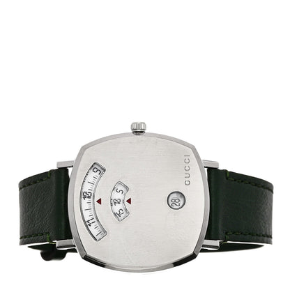 Stainless Steel Calfskin 35mm Grip Quartz Watch Green