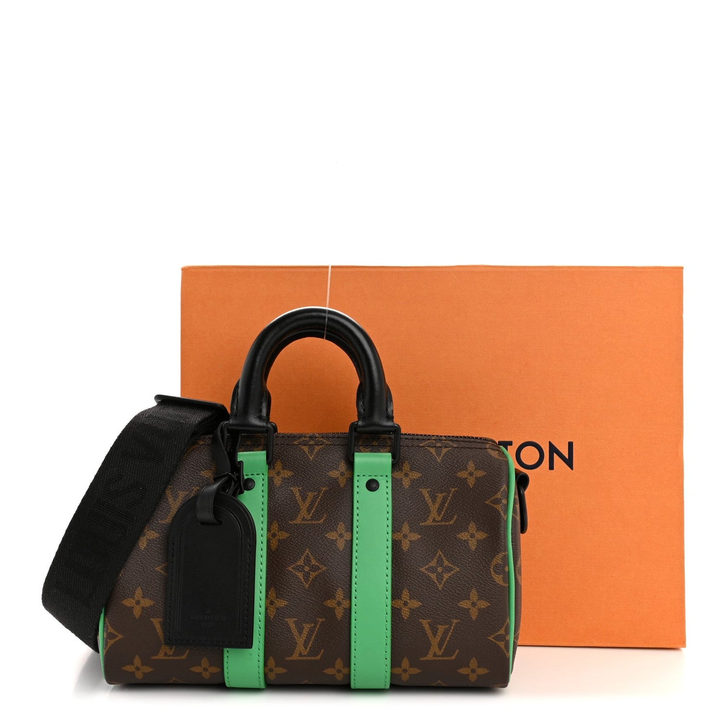 Monogram Macassar Keepall Bandouliere 25 Minty Green