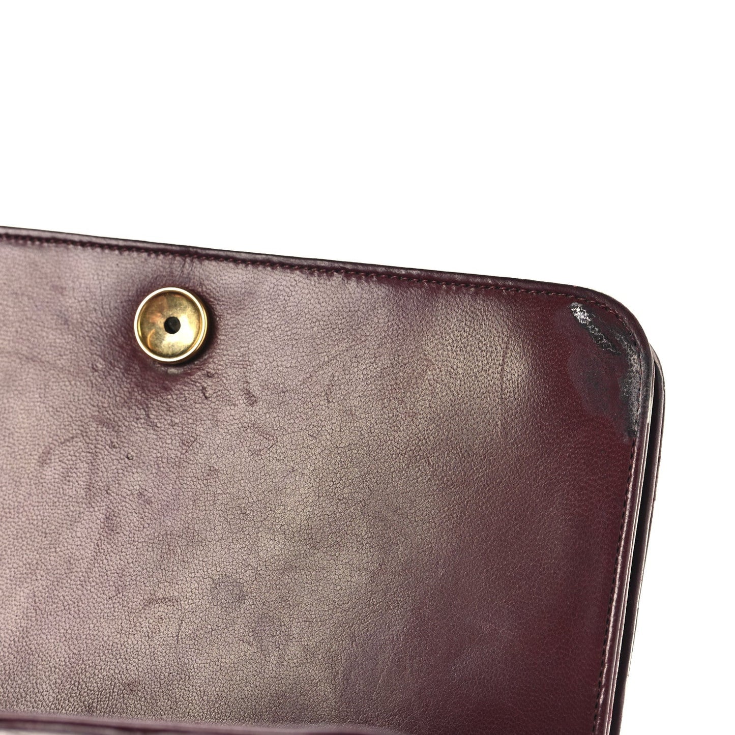 Lambskin Quilted Small Single Flap Bordeaux