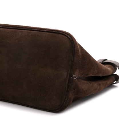 Scamosciato Large Buckle Bag With Belt Ebano