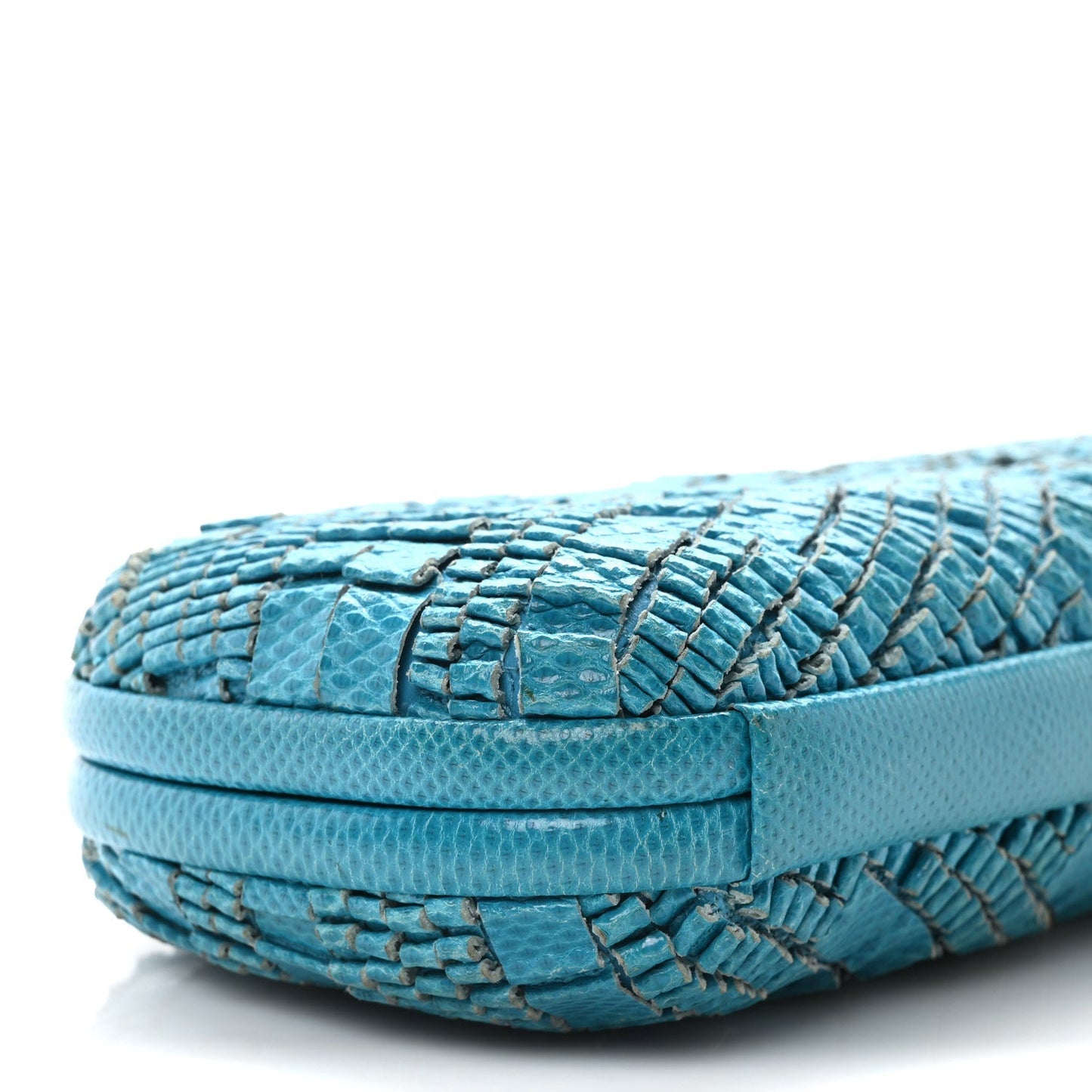Ayers Intrecciato Karung Knot Clutch Blue