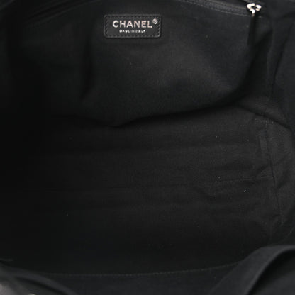 Lurex Canvas Small Deauville Tote Black