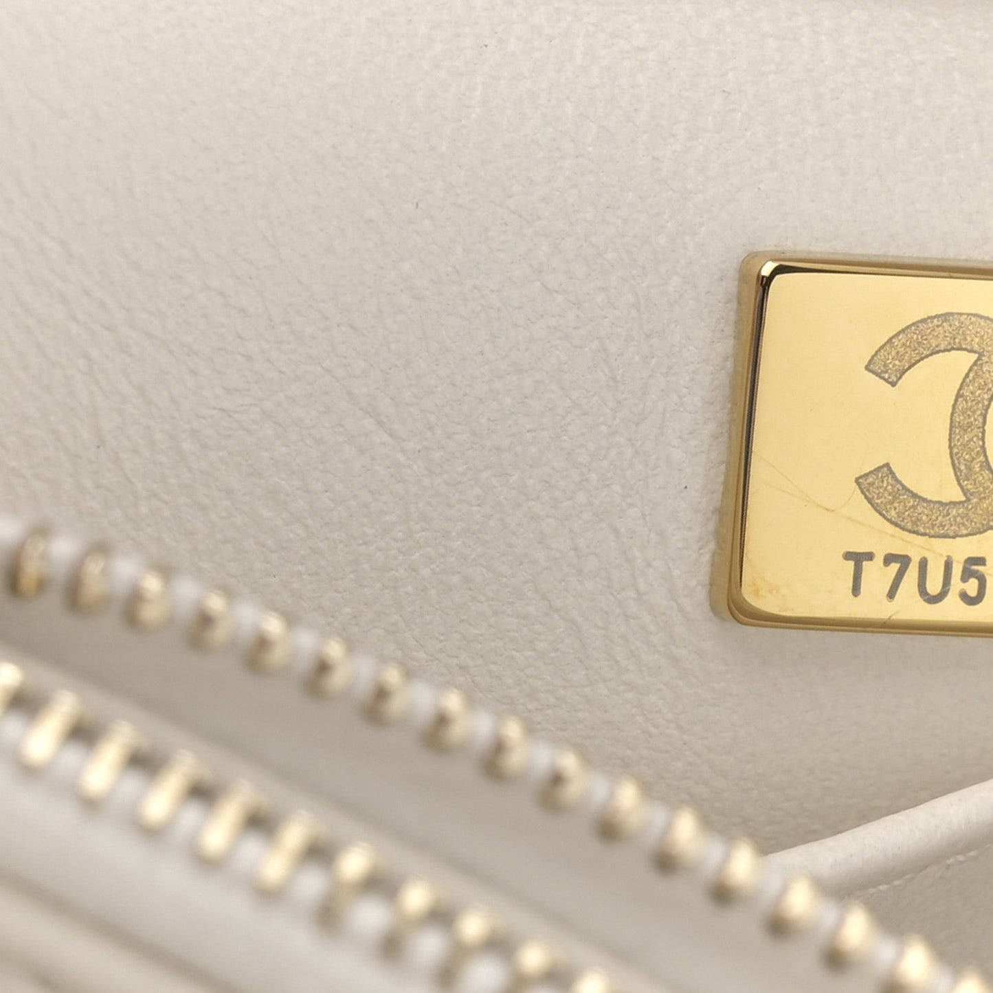 Caviar Quilted Small Coco Handle Flap White