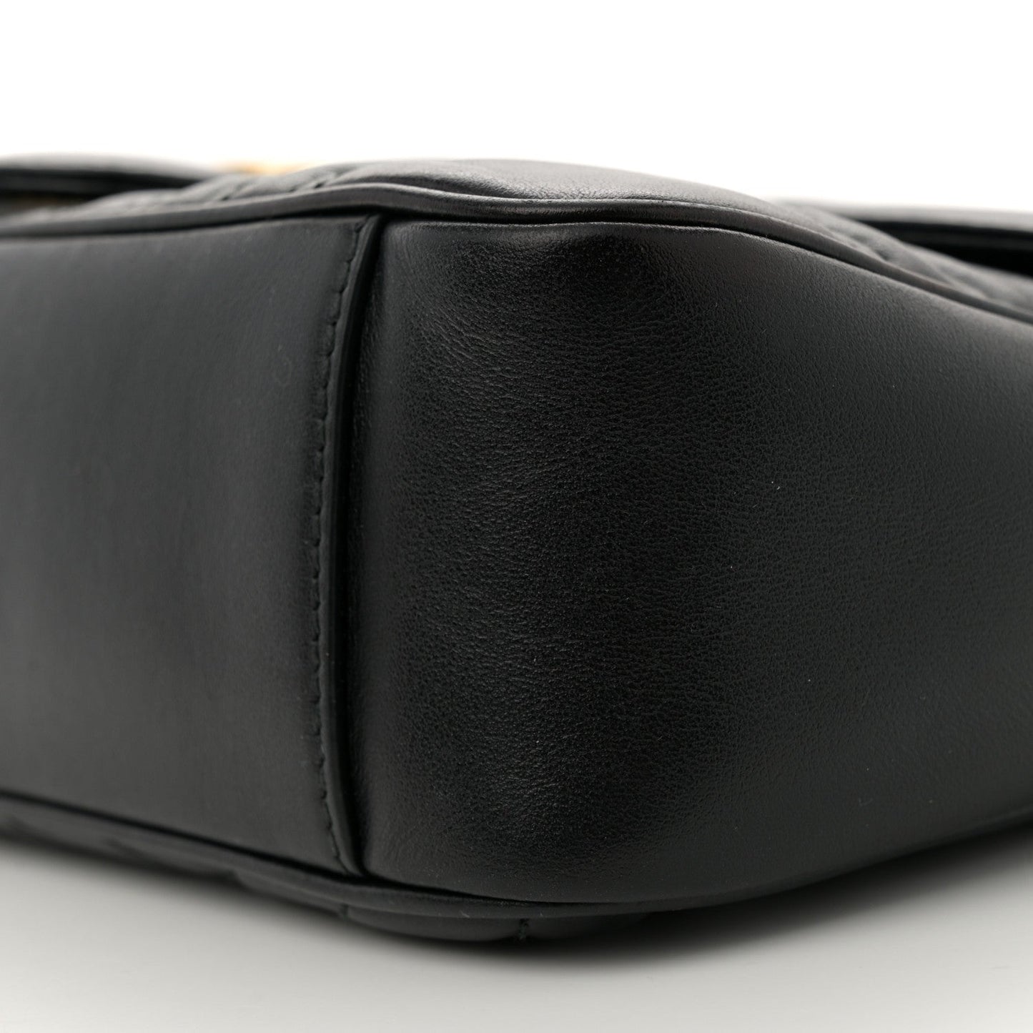 Calfskin Matelasse Small GG Marmont Shoulder Bag Black