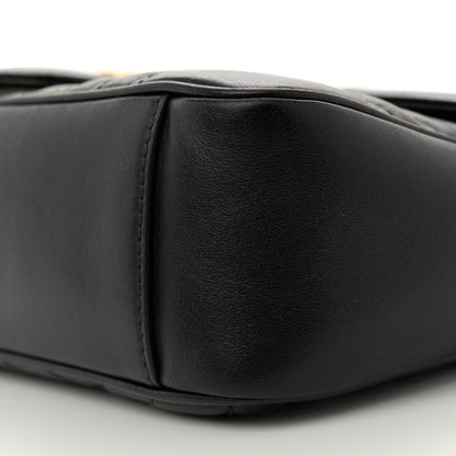 Calfskin Matelasse Small GG Marmont Shoulder Bag Black