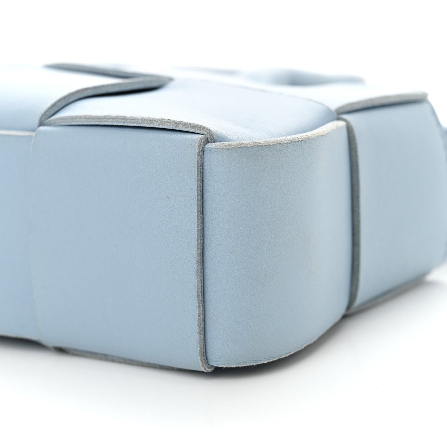 Nappa Maxi Intreccio Mini Arco East West Tote Ice Blue