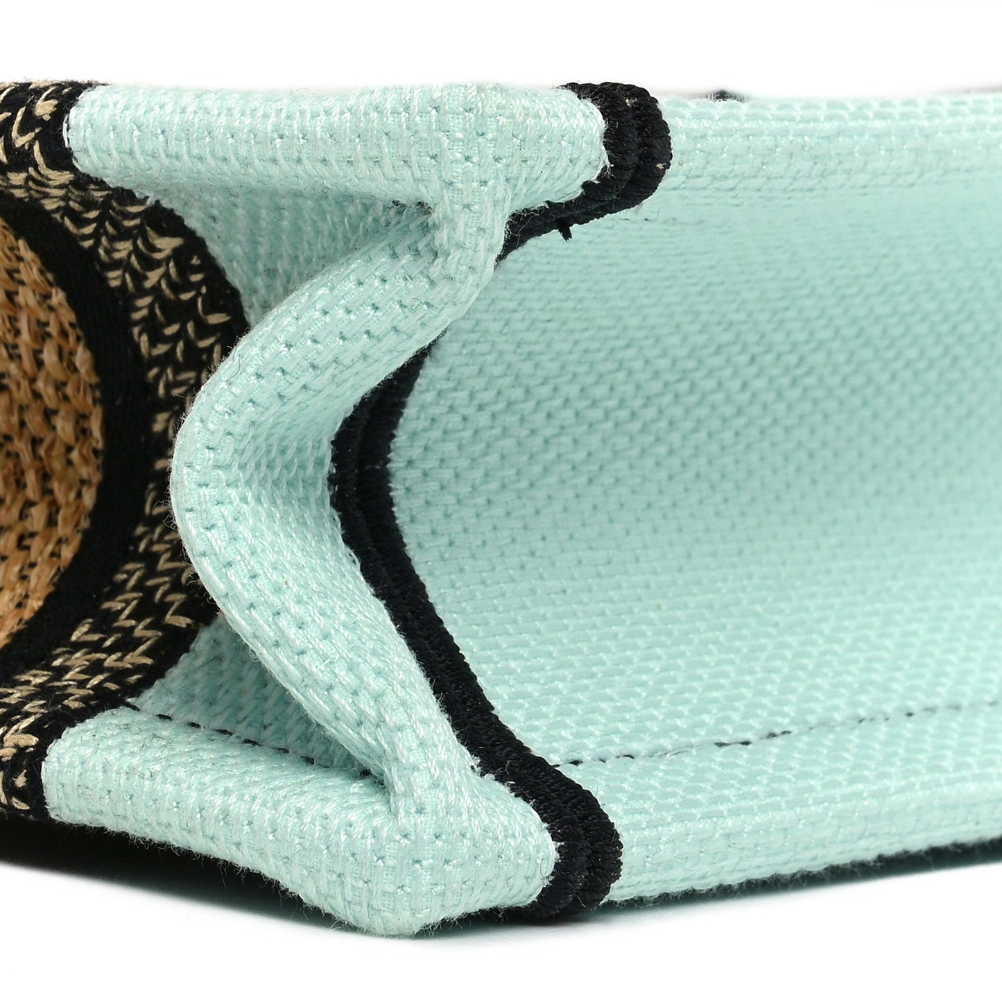 Canvas Embroidered Souvenir Saint Tropez Mini Book Tote With Strap Natural Multicolor
