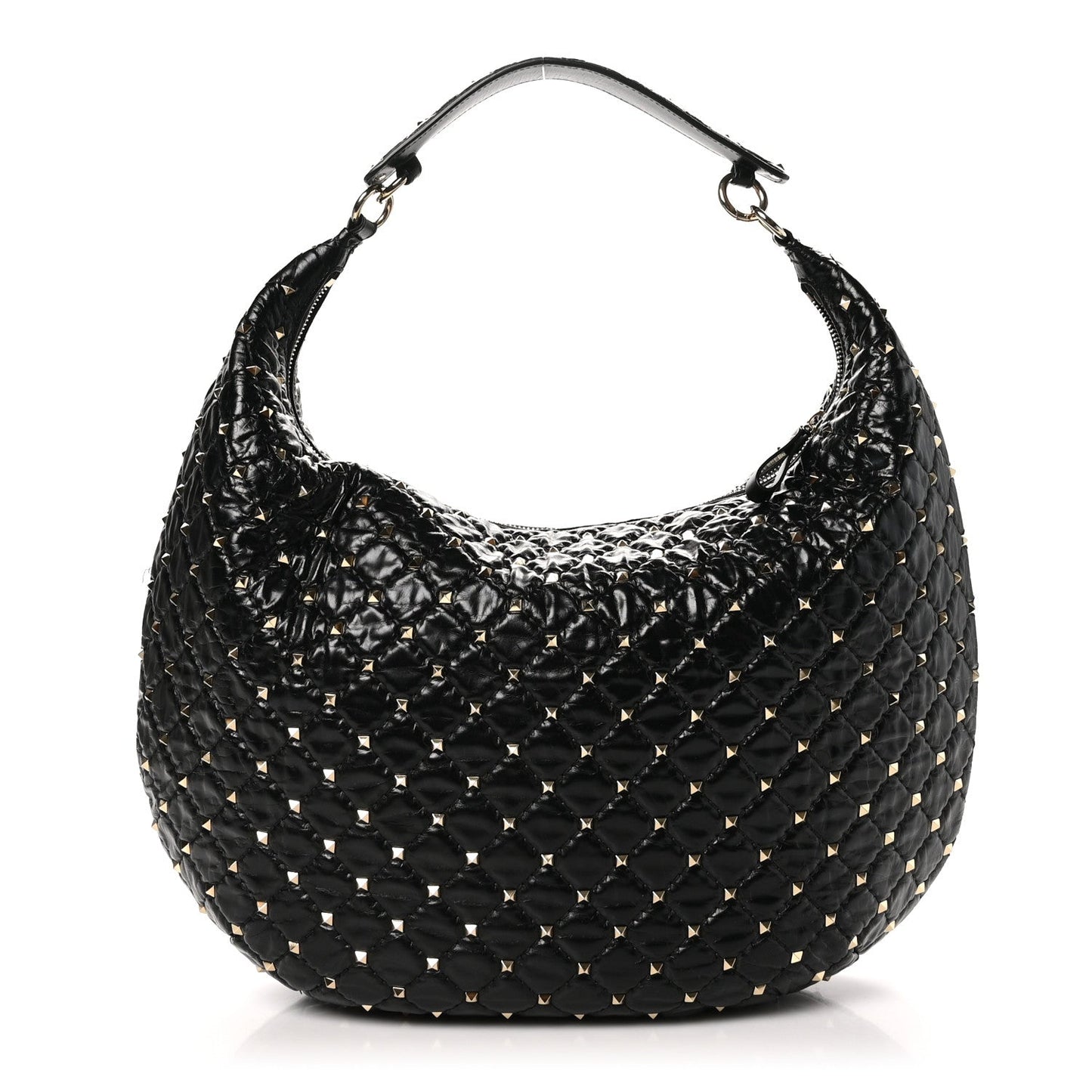 Nappa Rockstud Spike Hobo Black