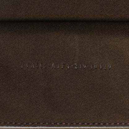 Vitello King FF Lines Embossed Baguette Soft Trunk Verde Inglese