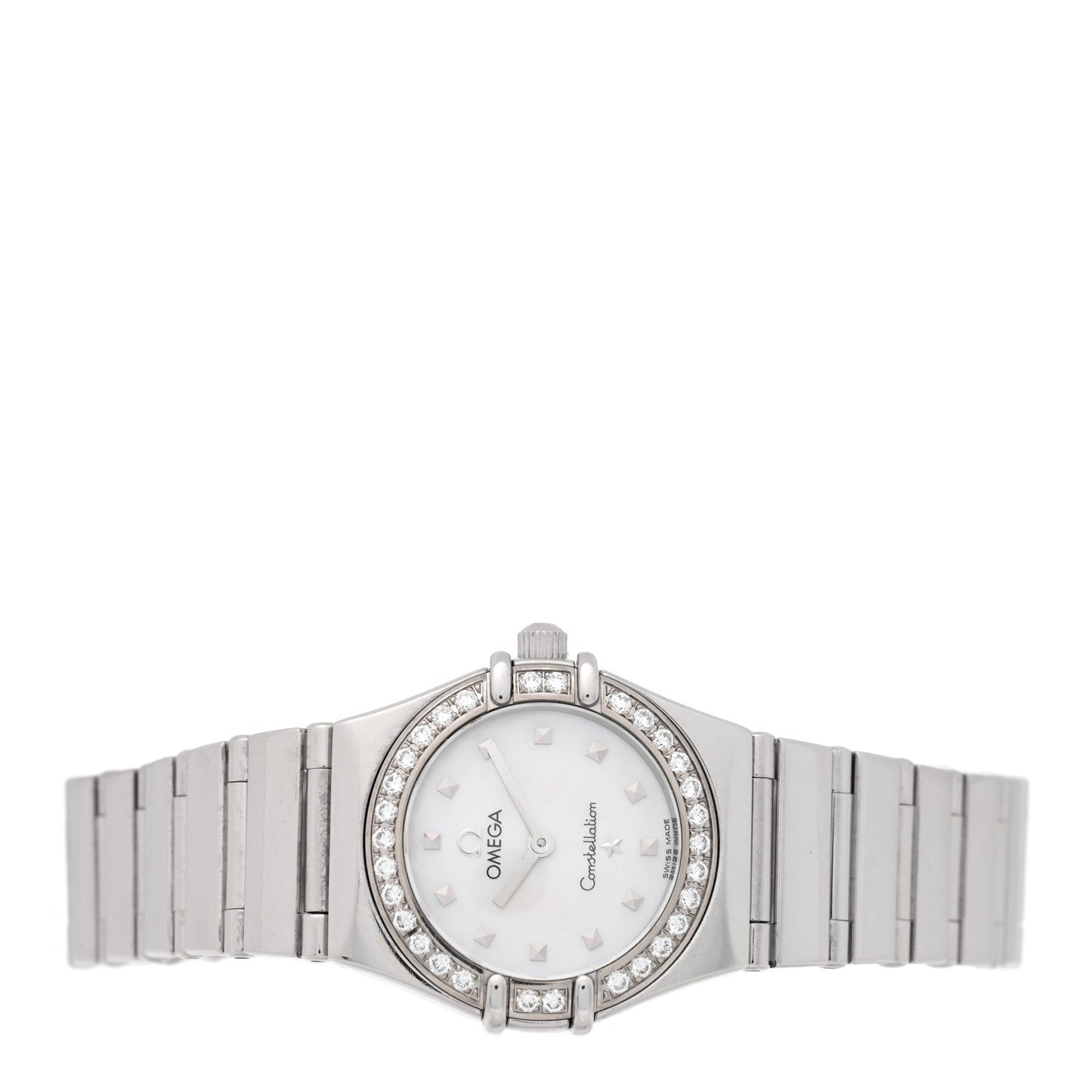 Stainless Steel Diamond Bezel Mother of Pearl 22mm Constellation My Choice Quartz Watch 1465.71.00