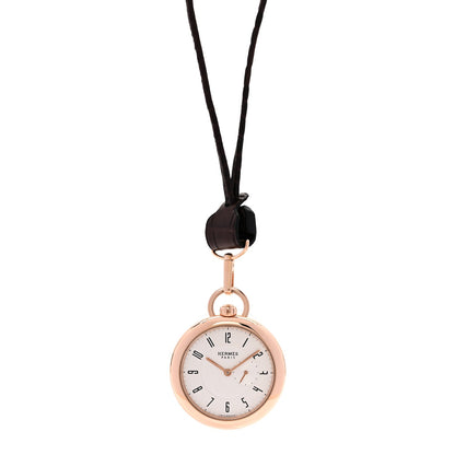 18K Rose Gold Alligator 40mm In the Pocket Automatic Watch Havane