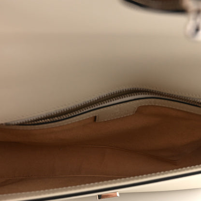 Senna Calfskin Petite GG Top Handle Shoulder Bag Mystic White