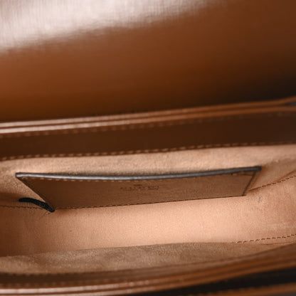 GG Supreme Monogram Mini Horsebit 1955 Rounded Shoulder Bag Beige Brown Sugar