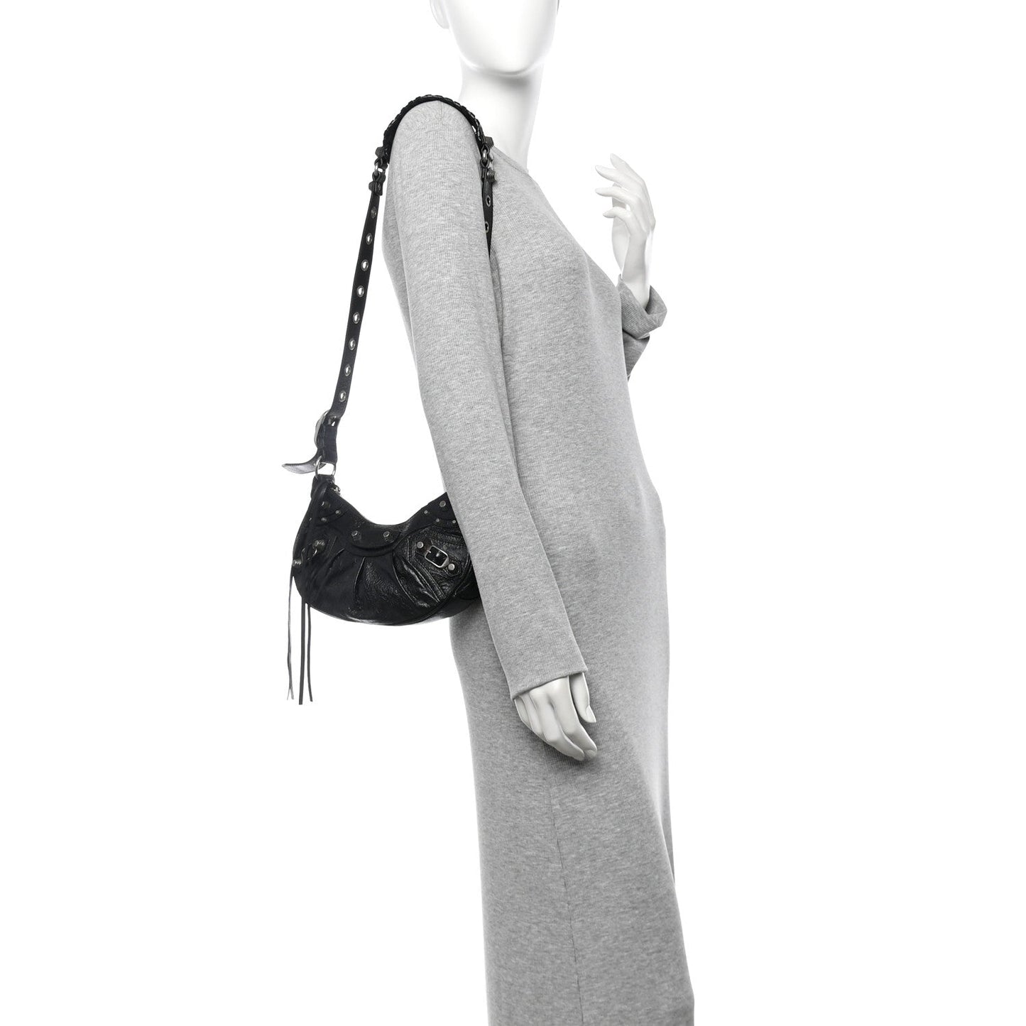 Agneau Arena Le Cagole Shoulder Bag XS Black