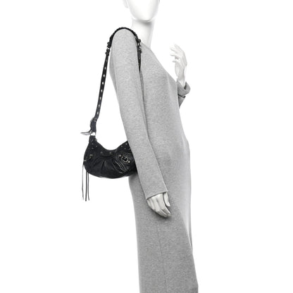 Agneau Arena Le Cagole Shoulder Bag XS Black