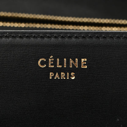 Box Calfskin Medium Classic Box Flap Bag Black