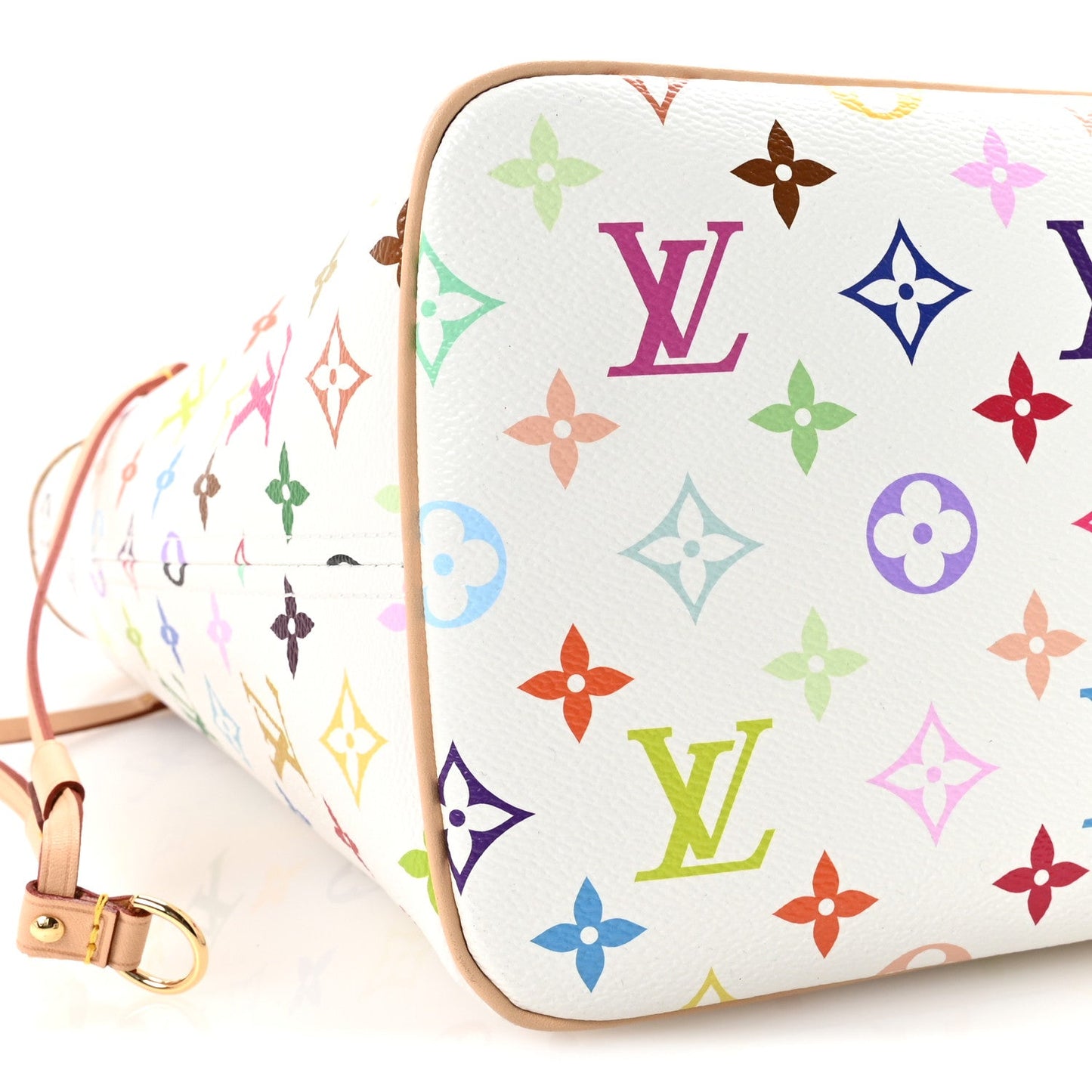 LV X TM Monogram Multicolor Neverfull MM White